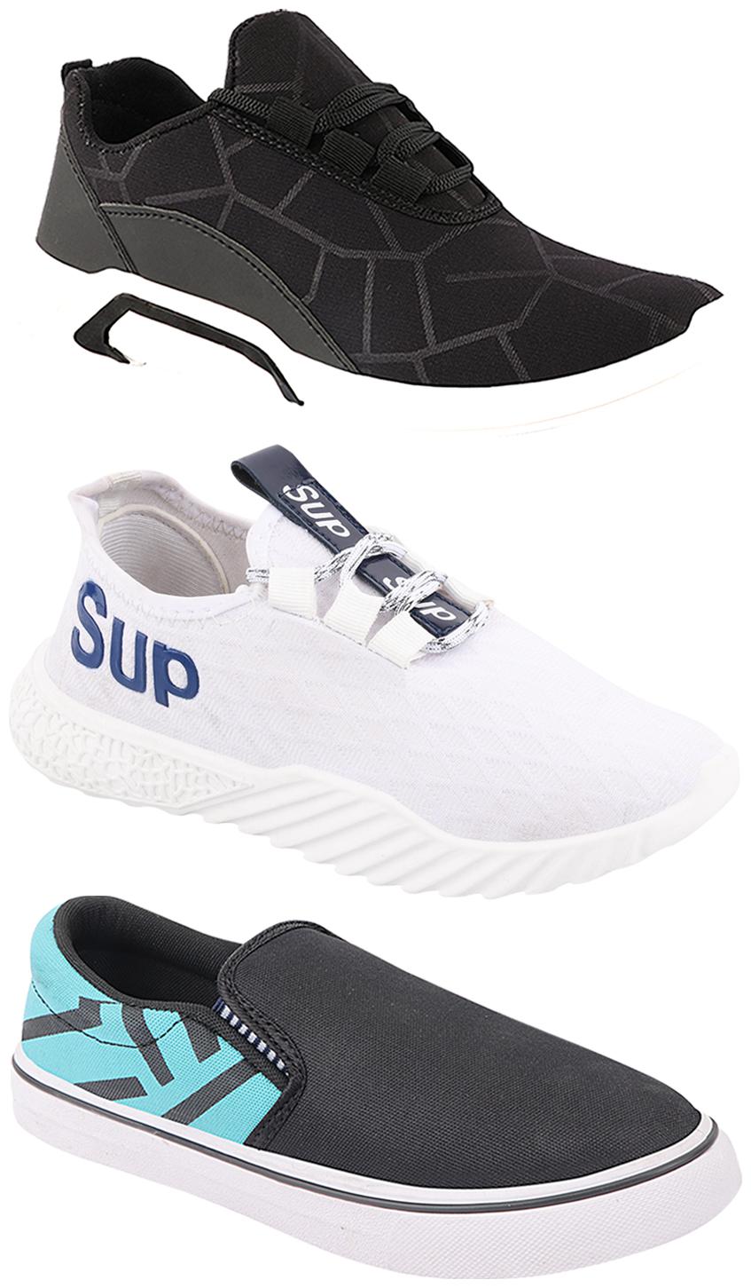 

Birde Men Multi-Color Casual Shoes - CASUAL SPORTS SNEAKERS RUNNNING SHOES - BRD-300-BLK-308-SGRN-385