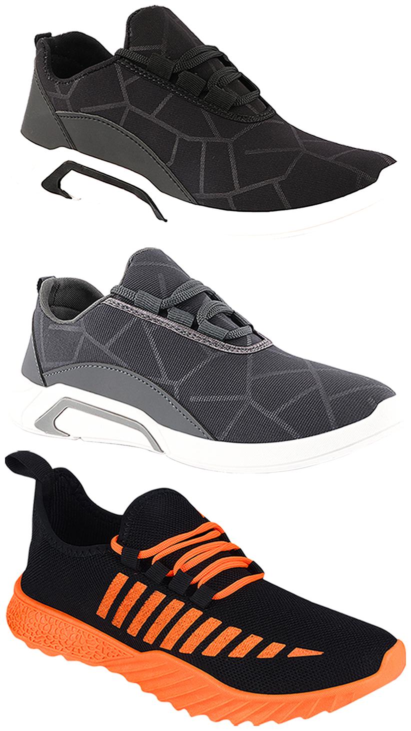 

Birde Men Multi-Color Casual Shoes - BRD-300-BLK-300-GRY-359
