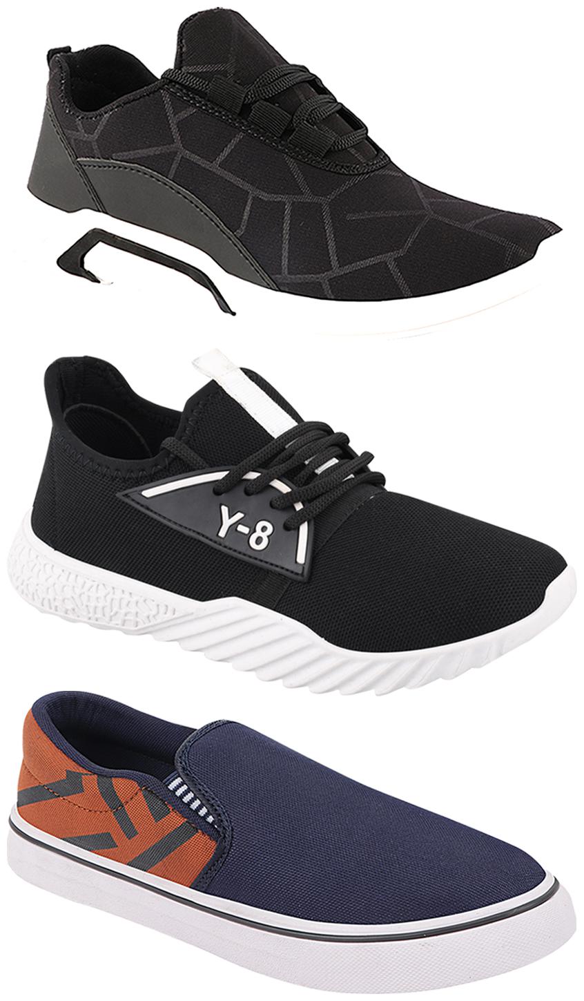 

Birde Men Multi-Color Casual Shoes - BRD-300-BLK-308-TAN-378
