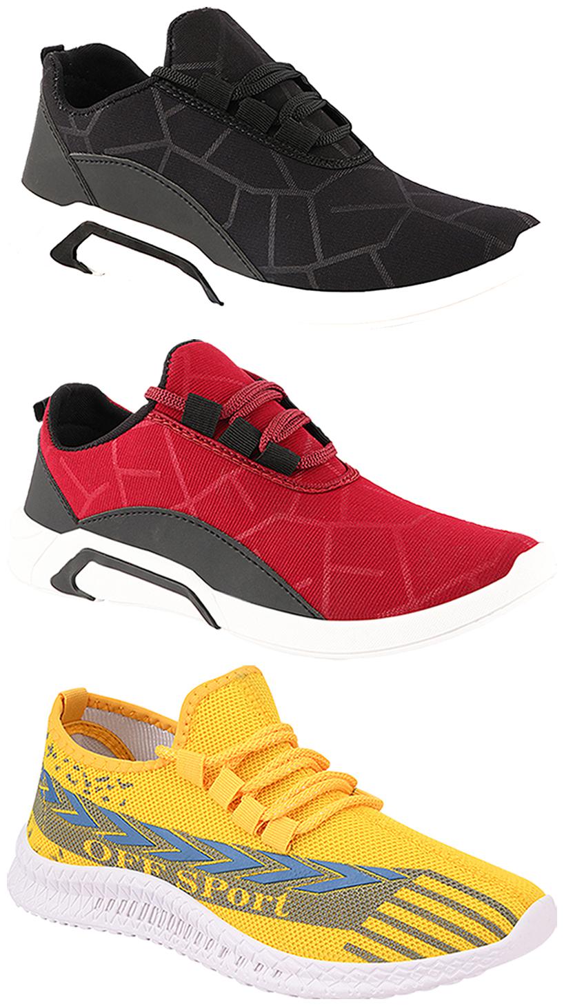 

Birde Men Multi-Color Casual Shoes - BRD-300-BLK-300-CHRY-316
