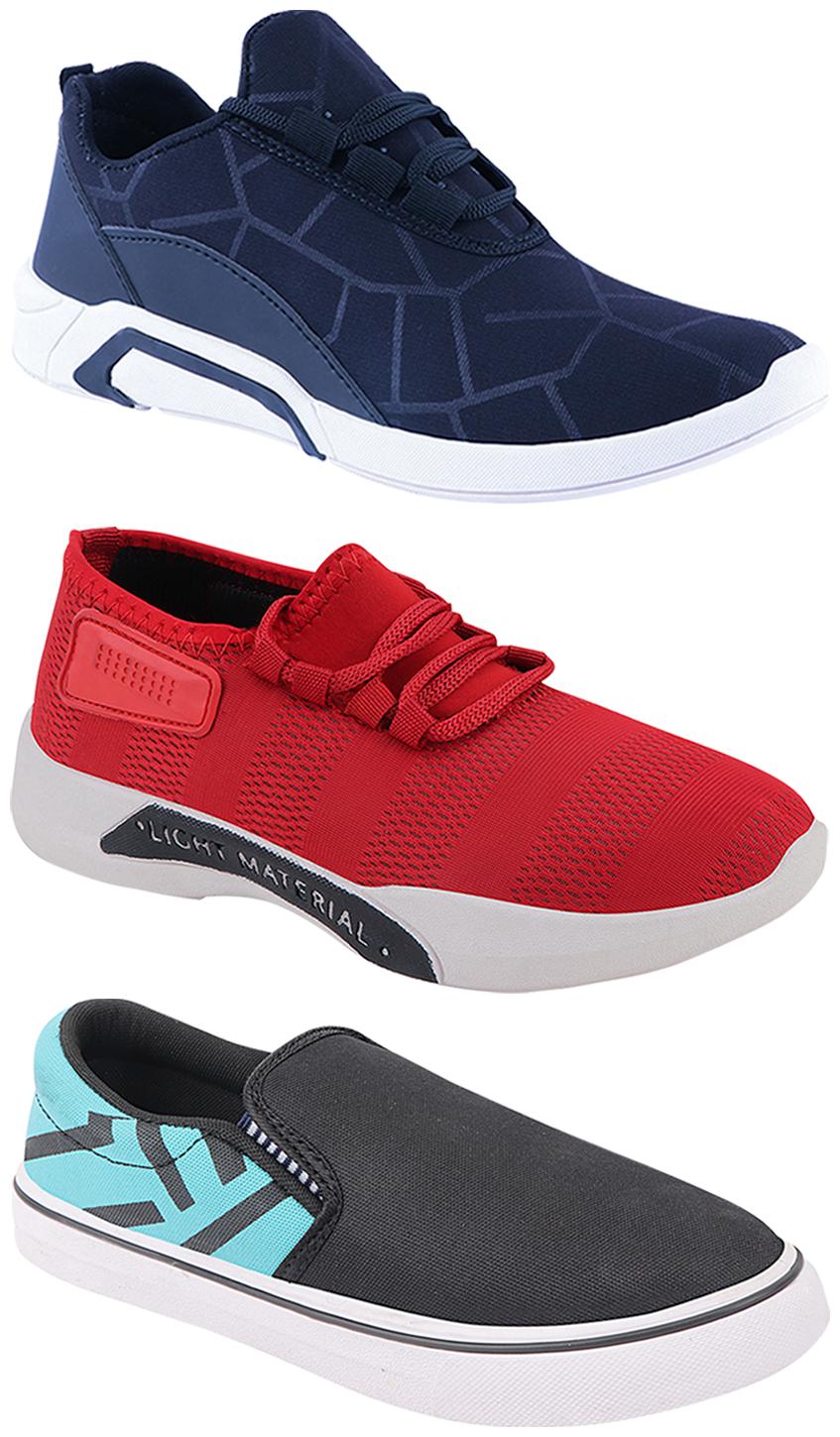 

Birde Men Multi-Color Casual Shoes - BRD-300-BLU-301-RD-308-SGRN