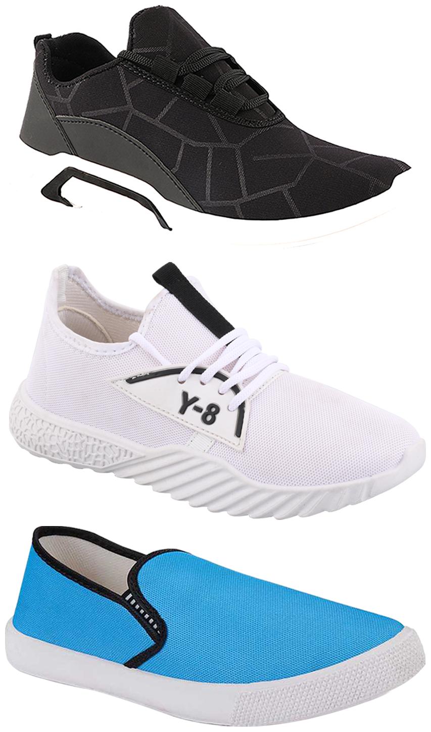 

Birde Men Multi-Color Casual Shoes - BRD-300-BLK-309-SKY-377