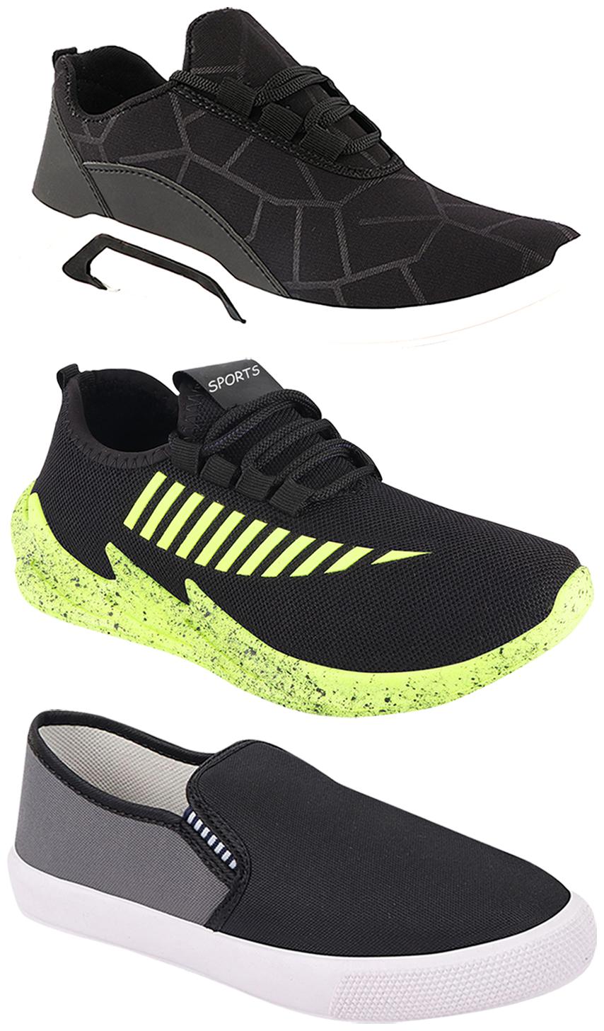 

Birde Men Multi-Color Casual Shoes - CASUAL SPORTS SNEAKERS RUNNNING SHOES - BRD-300-BLK-309-GRY-324-PGRN