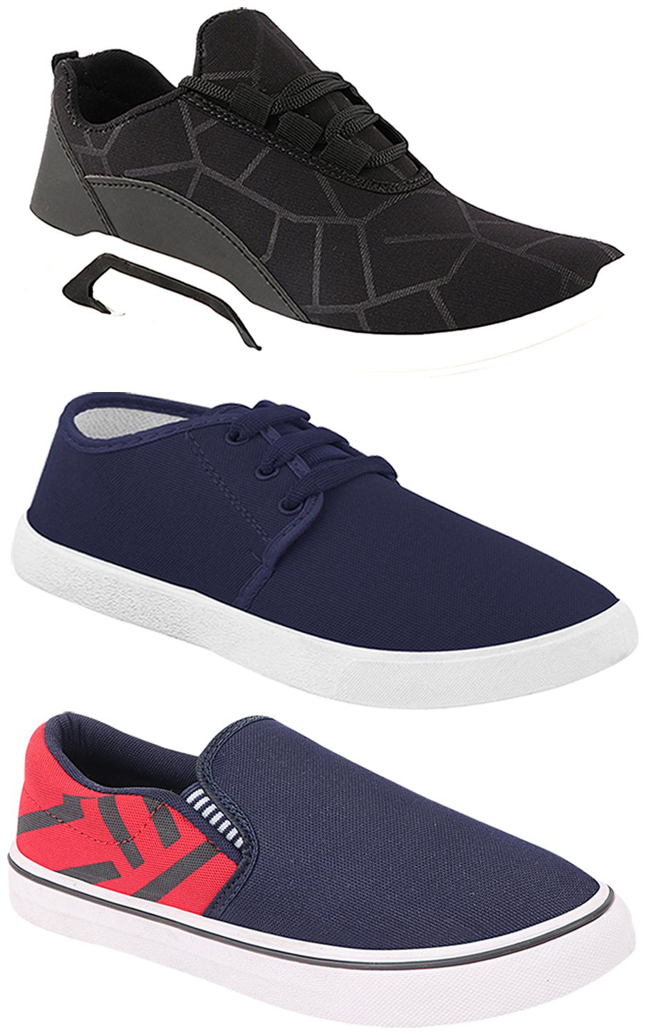 

Birde Men Multi-Color Casual Shoes - BRD-300-BLK-1078-308-RED
