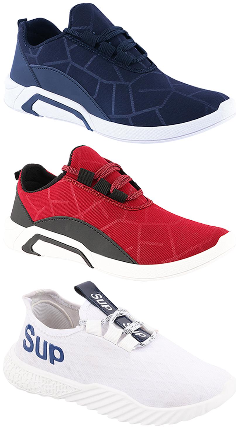 

Birde Men Multi-Color Casual Shoes - CASUAL SPORTS SNEAKERS RUNNNING SHOES - BRD-300-BLU-300-CHRY-385