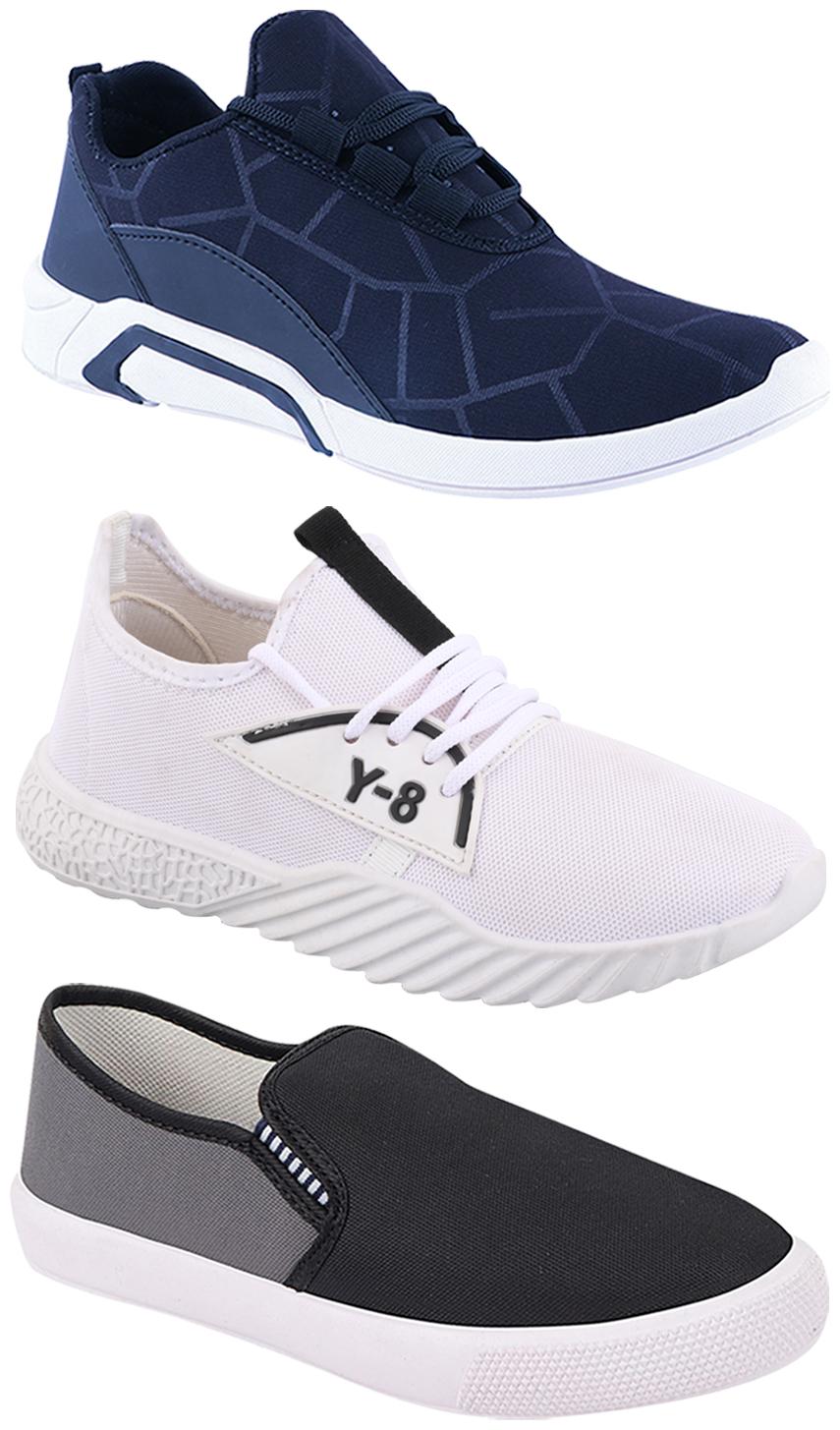 

Birde Men Multi-Color Casual Shoes - BRD-300-BLU-309-GRY-377