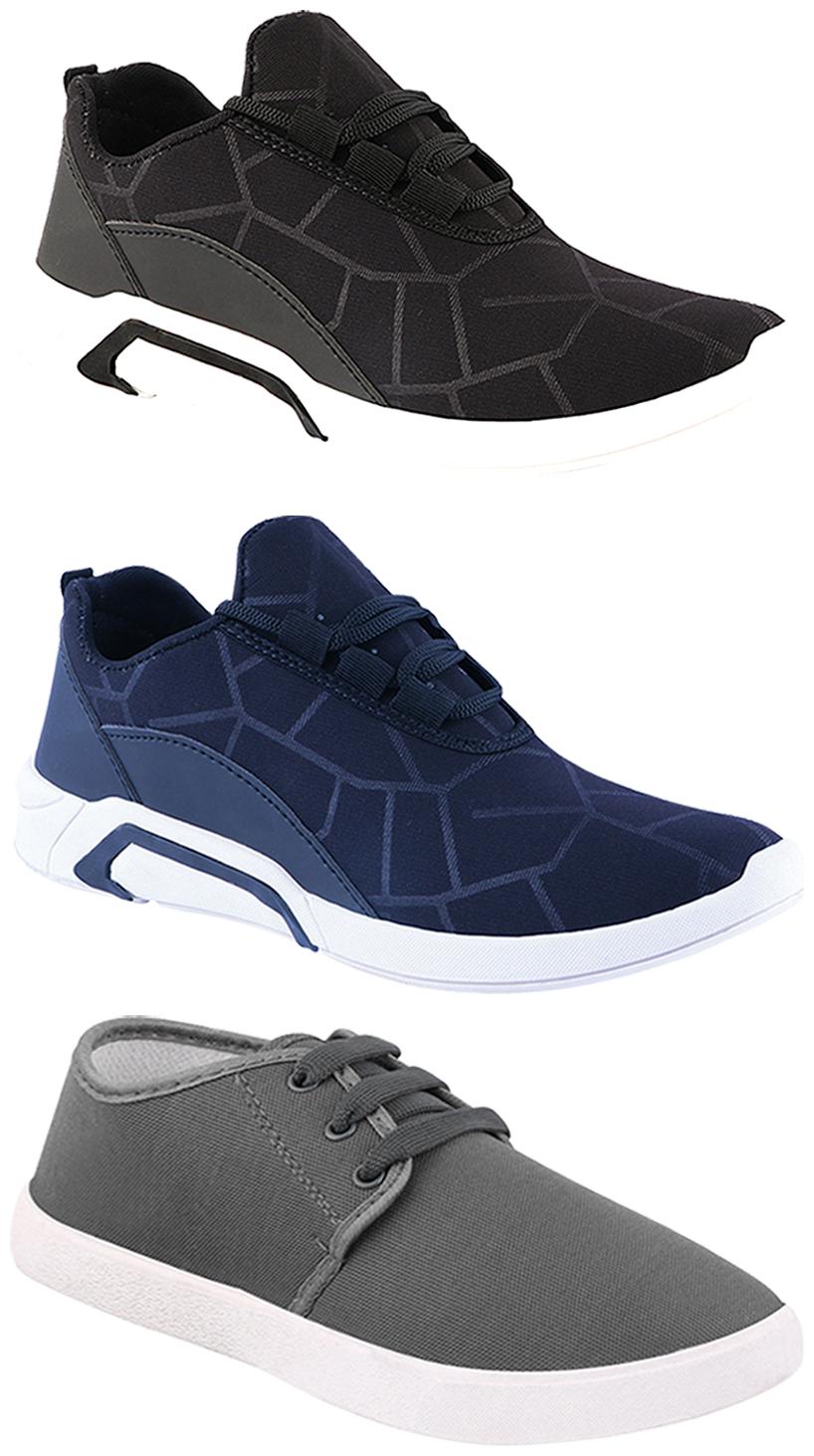 

Birde Men Multi-Color Casual Shoes - BRD-300-BLK-300-BLU-1079