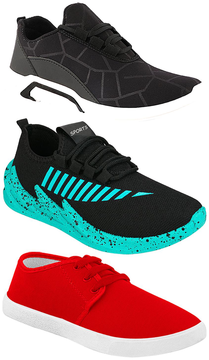 

Birde Men Multi-Color Casual Shoes - BRD-300-BLK-1077-324-SGRN