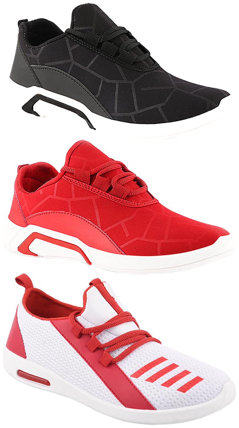 

Birde Men Multi-Color Casual Shoes - BRD-300-BLK-300-RED-374