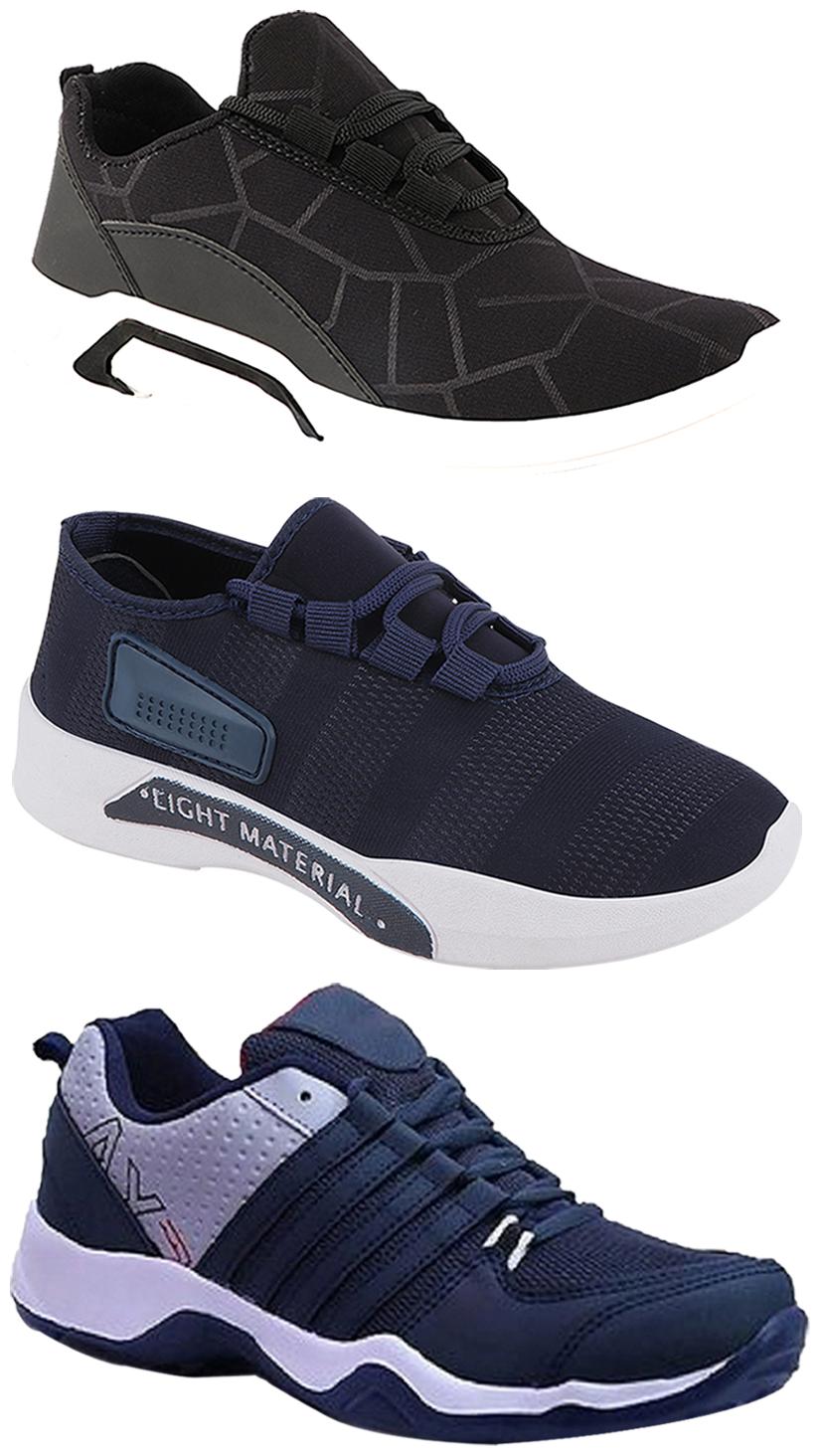 

Birde Men Multi-Color Casual Shoes - BRD-300-BLK-301-BLU AX-1