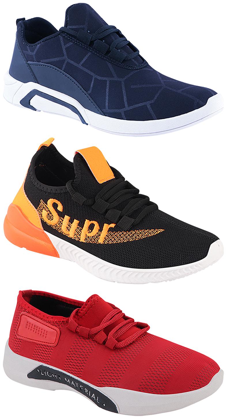 

Birde Men Multi-Color Casual Shoes - CASUAL SPORTS SNEAKERS RUNNNING SHOES - BRD-300-BLU-301-RD-331