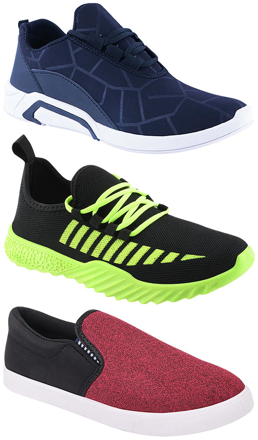 

Birde Men Multi-Color Casual Shoes - BRD-300-BLU-310-BLK-361