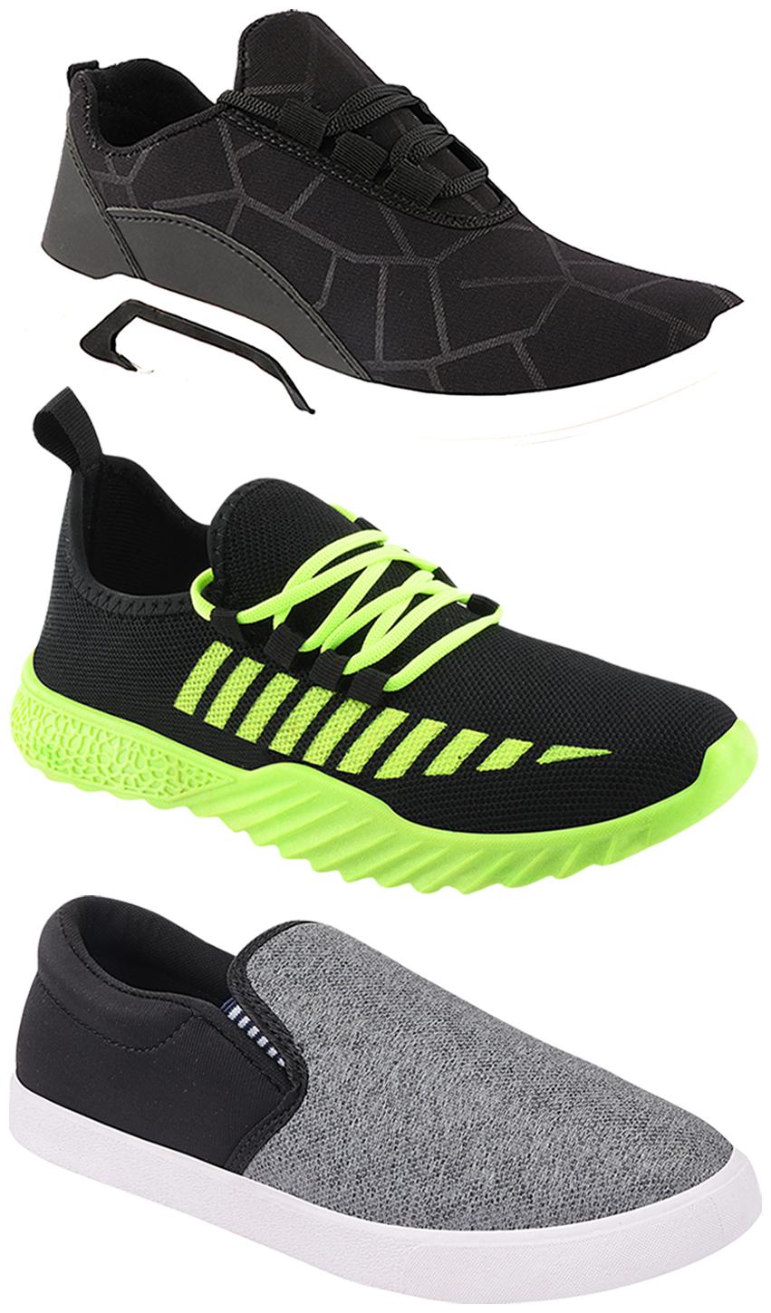 

Birde Men Multi-Color Casual Shoes - BRD-300-BLK-310-SLVR-361
