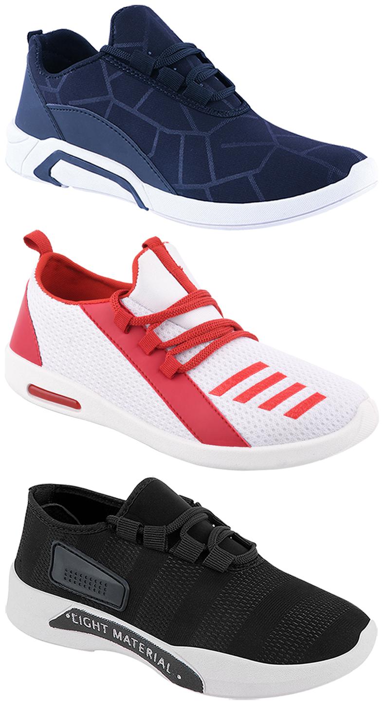 

Birde Men Multi-Color Casual Shoes - BRD-300-BLU-301-BLK-374