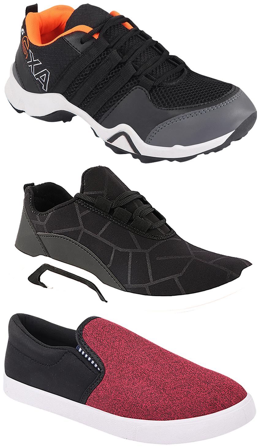 

Birde Men Multi-Color Casual Shoes - BRD-300-BLK-310-BLK AX-3