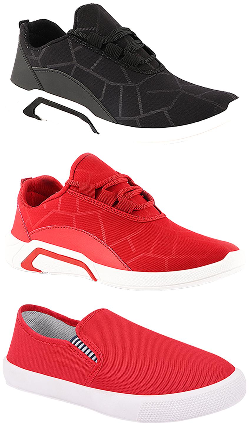 

Birde Men Multi-Color Casual Shoes - BRD-300-BLK-300-RED-309-RD