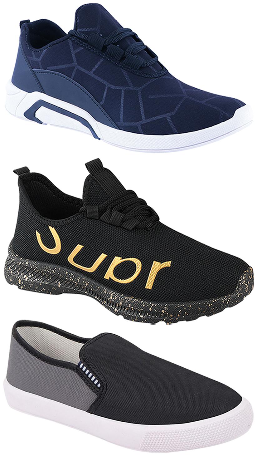 

Birde Men Multi-Color Casual Shoes - BRD-300-BLU-309-GRY-368
