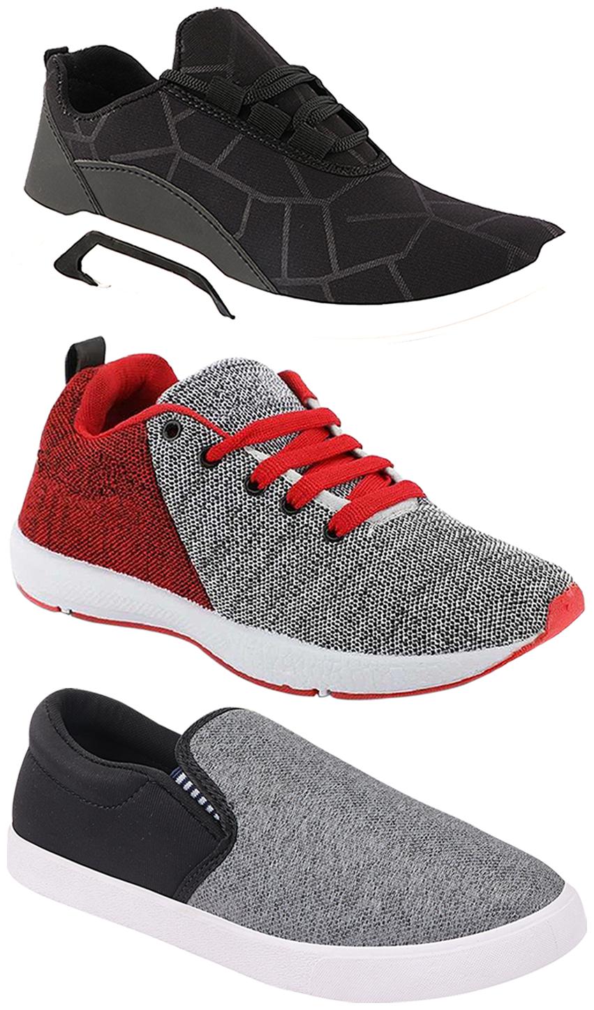 

Birde Men Multi-Color Casual Shoes - BRD-300-BLK-310-SLVR-222