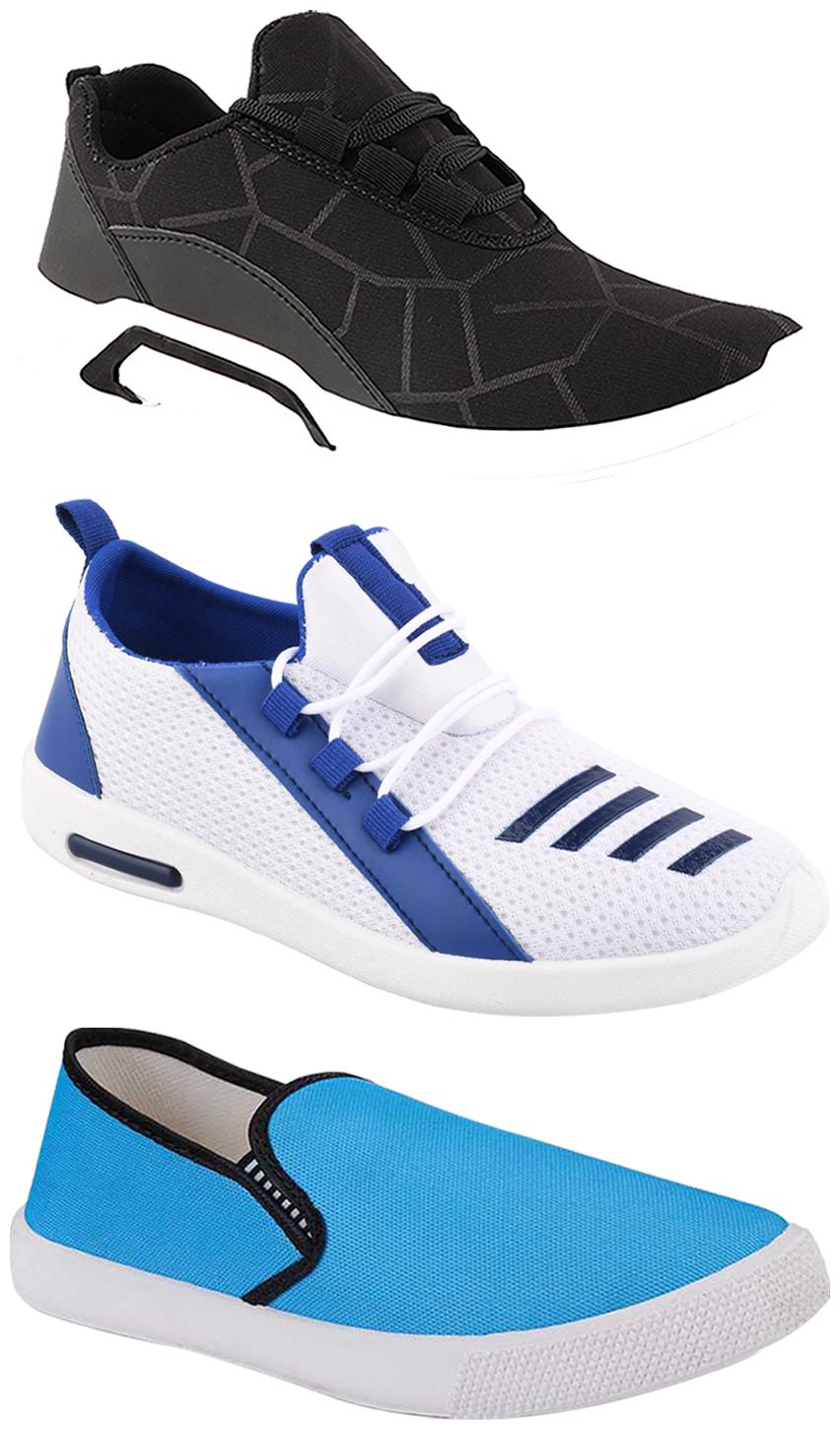

Birde Men Multi-Color Casual Shoes - BRD-300-BLK-309-SKY-375