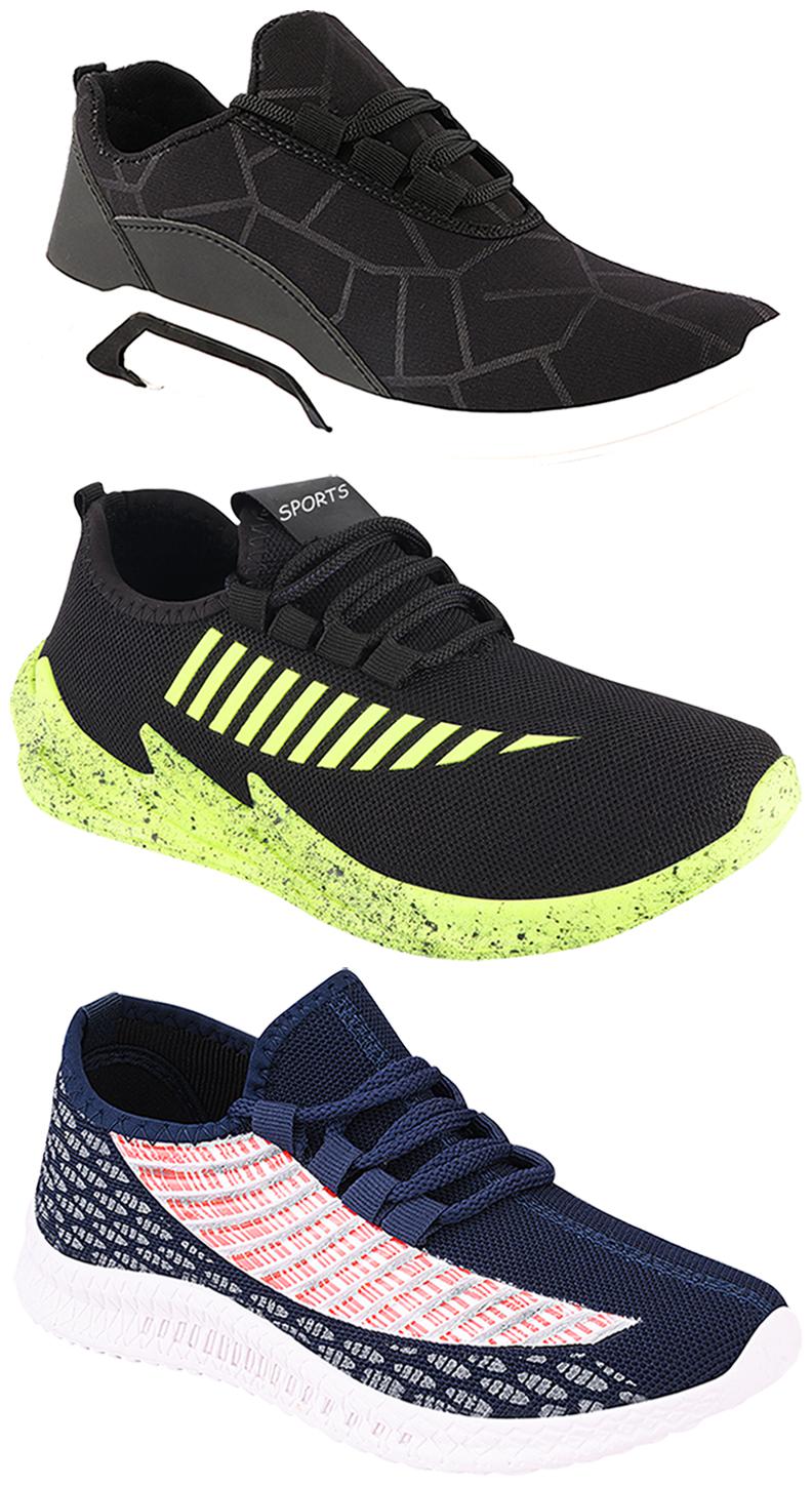 

Birde Men Multi-Color Casual Shoes - CASUAL SPORTS SNEAKERS RUNNNING SHOES - BRD-300-BLK-315-324-PGRN