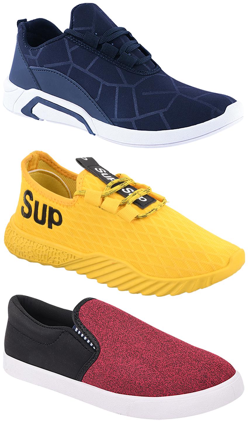 

Birde Men Multi-Color Casual Shoes - CASUAL SPORTS SNEAKERS RUNNNING SHOES - BRD-300-BLU-310-BLK-383