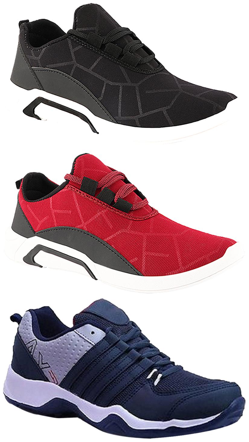 

Birde Men Multi-Color Casual Shoes - BRD-300-BLK-300-CHRY AX-1