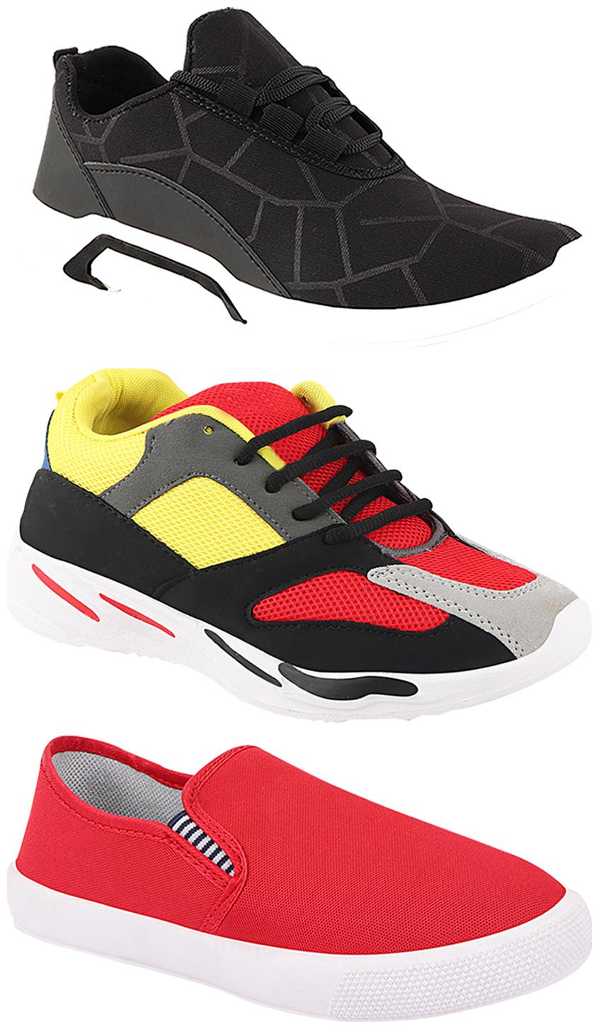 

Birde Men Multi-Color Casual Shoes - CASUAL SPORTS SNEAKERS RUNNNING SHOES - BRD-300-BLK-309-RD-333