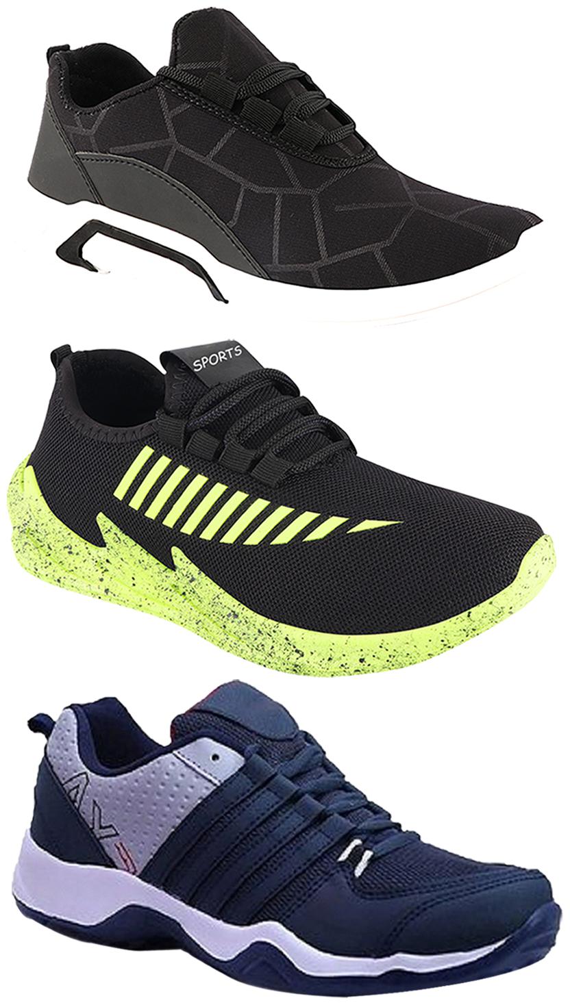 

Birde Men Multi-Color Casual Shoes - CASUAL SPORTS SNEAKERS RUNNNING SHOES - BRD-300-BLK AX-1-324-PGRN