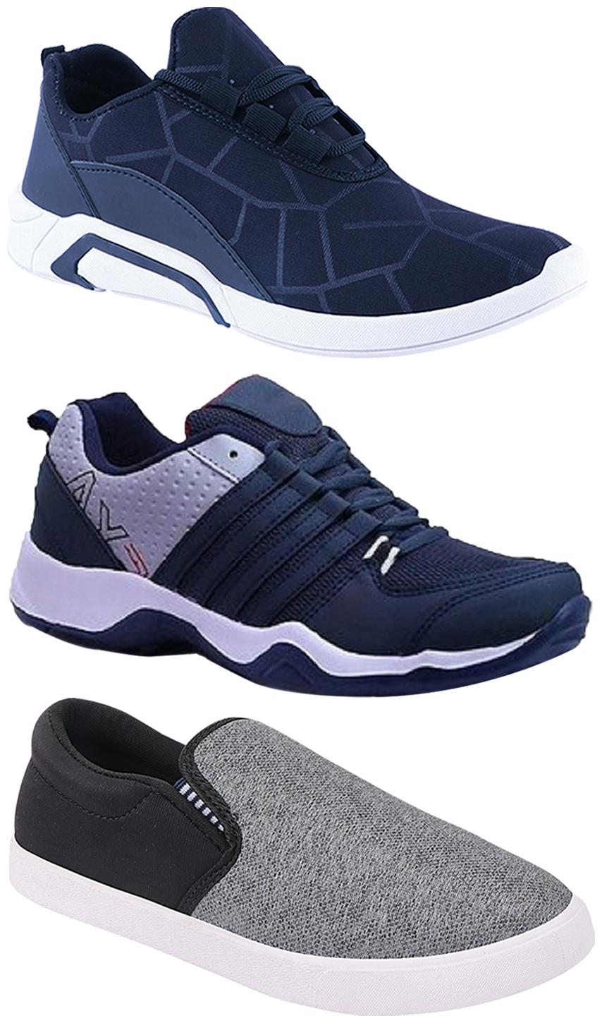 

Birde Men Multi-Color Casual Shoes - BRD-300-BLU-310-SLVR AX-1