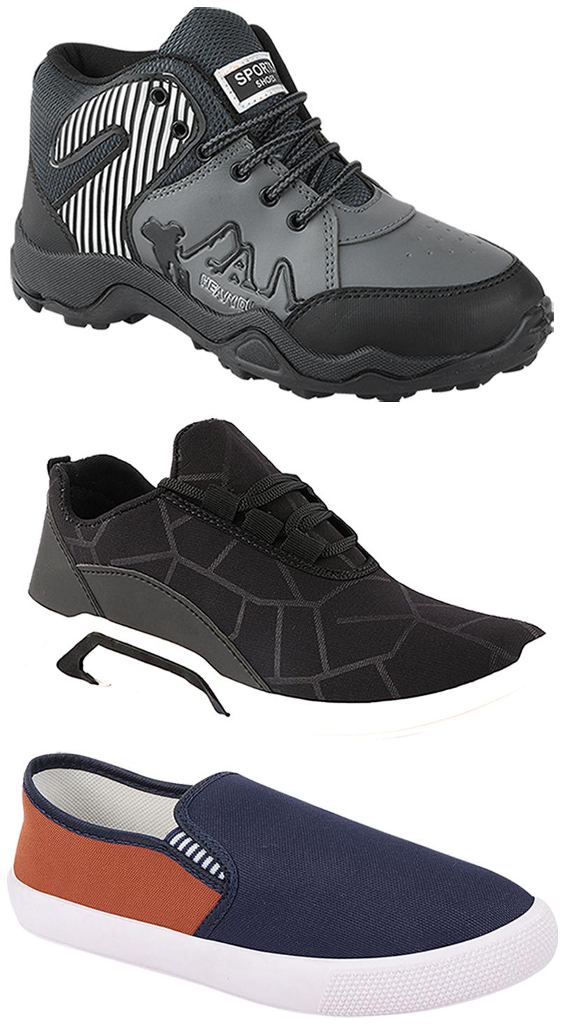 

Birde Men Multi-Color Casual Shoes - BRD-300-BLK-309-TAN-367