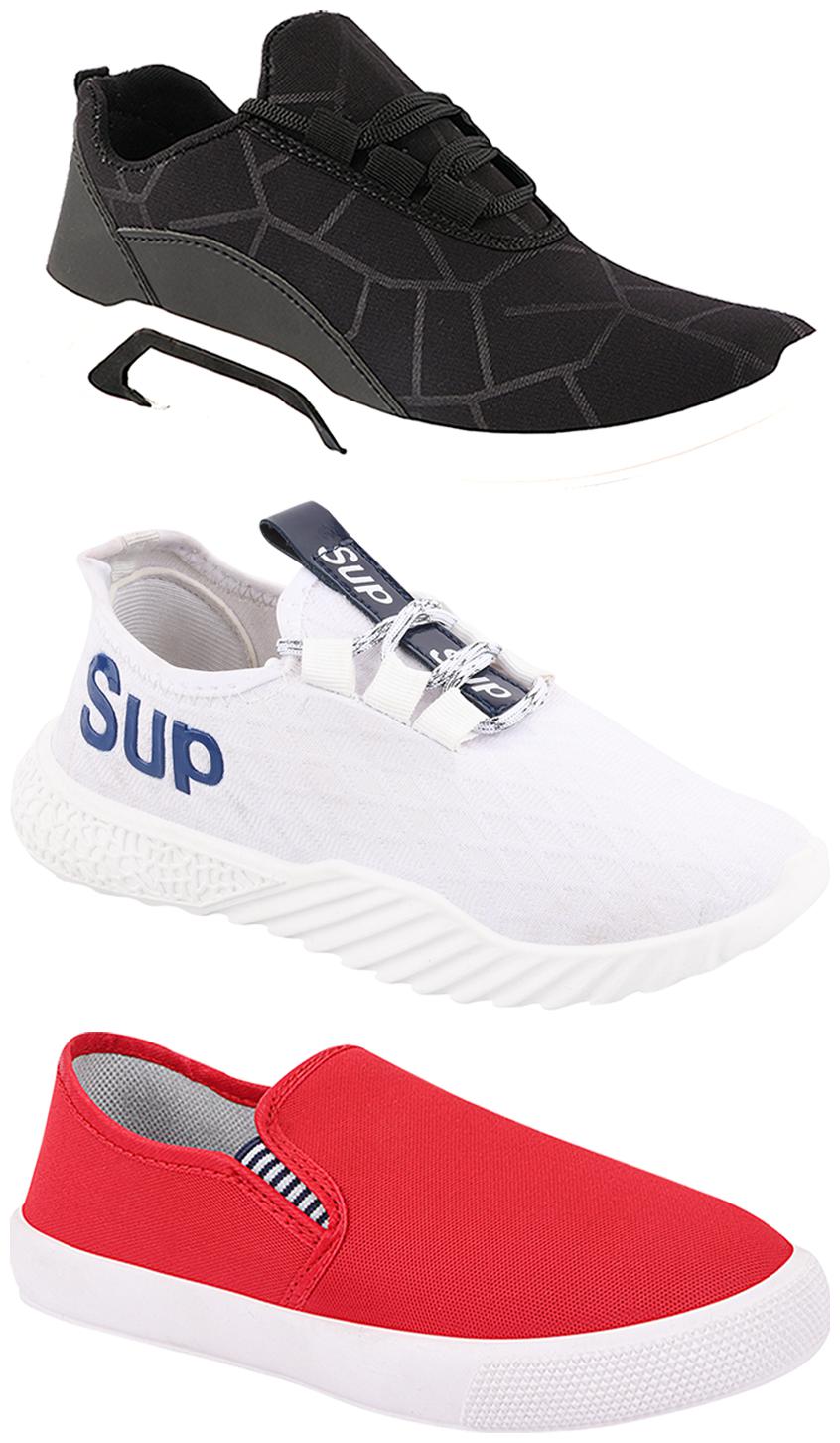 

Birde Men Multi-Color Casual Shoes - CASUAL SPORTS SNEAKERS RUNNNING SHOES - BRD-300-BLK-309-RD-385