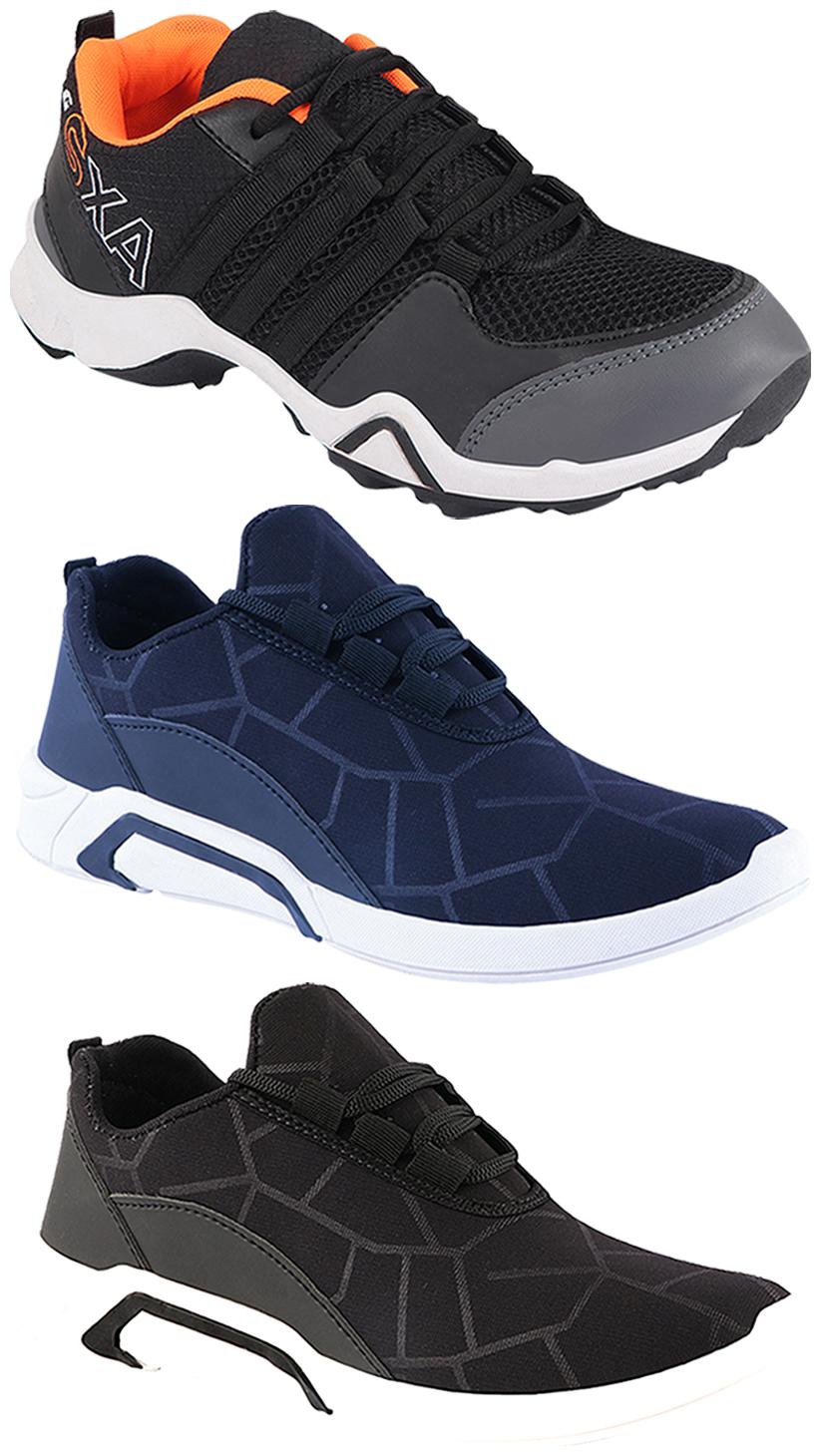 

Birde Men Multi-Color Casual Shoes - BRD-300-BLK-300-BLU AX-3