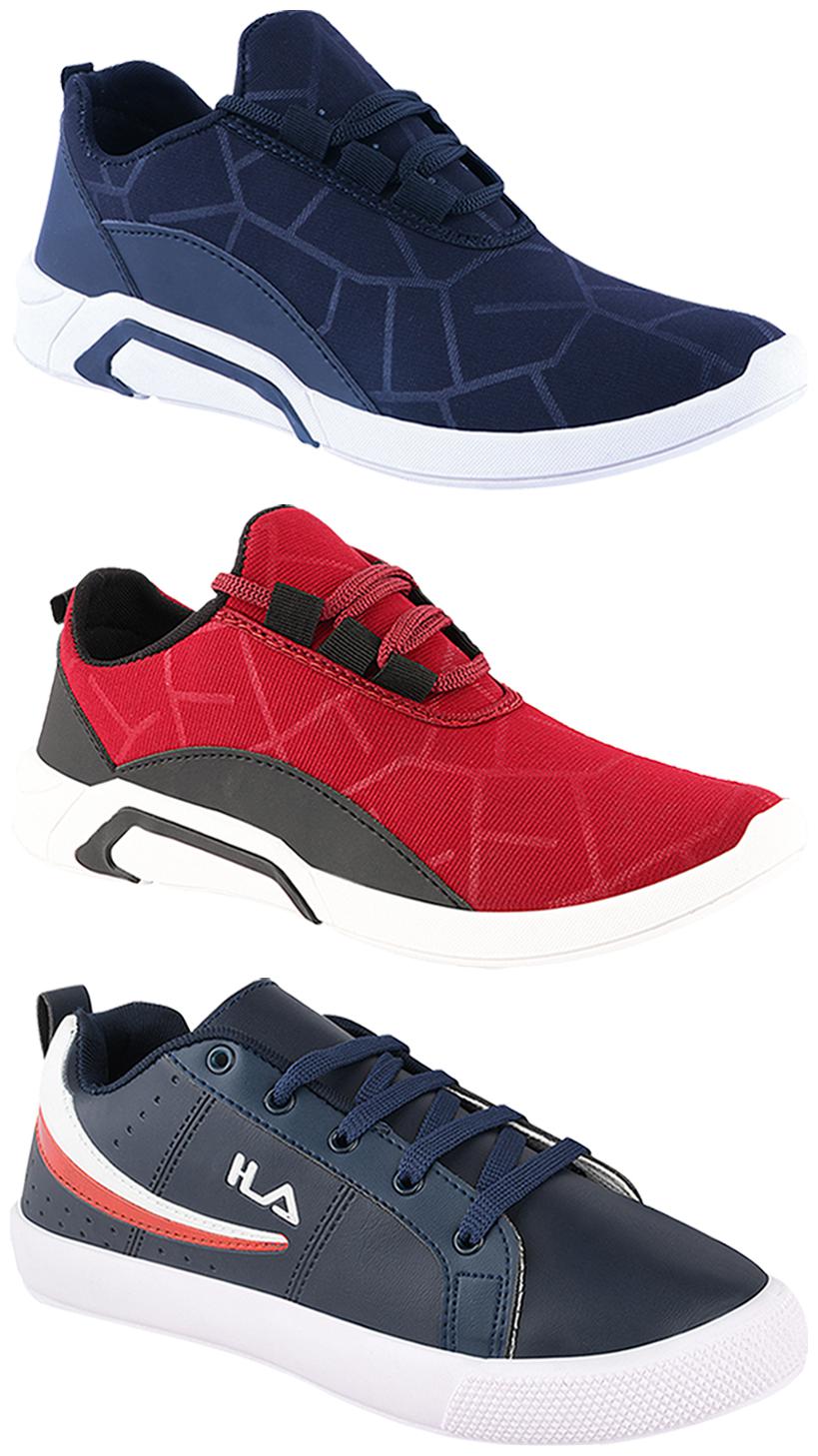 

Birde Men Multi-Color Casual Shoes - BRD-300-BLU-300-CHRY-365