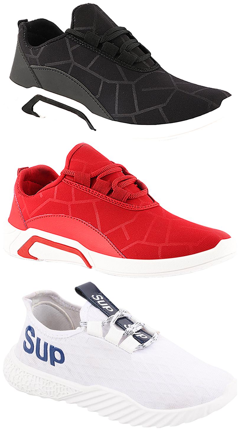 

Birde Men Multi-Color Casual Shoes - CASUAL SPORTS SNEAKERS RUNNNING SHOES - BRD-300-BLK-300-RED-385