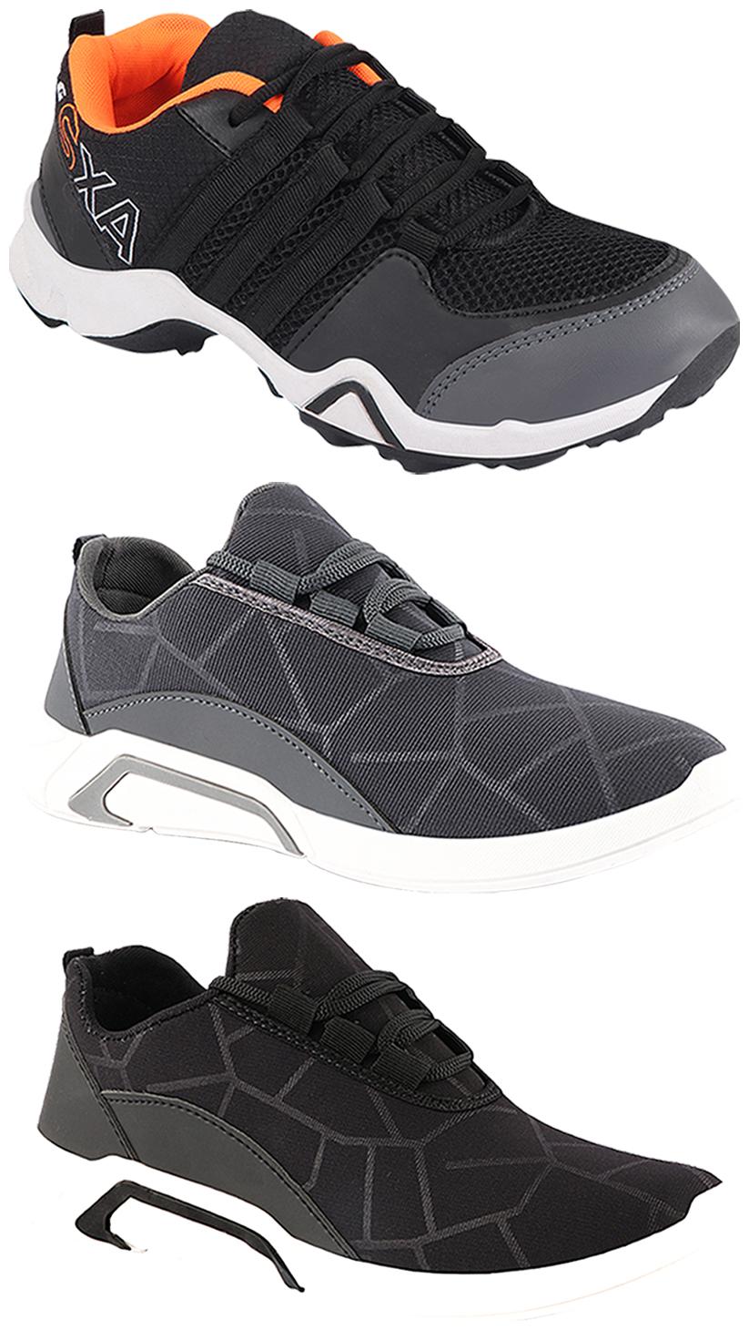 

Birde Men Multi-Color Casual Shoes - BRD-300-BLK-300-GRY AX-3