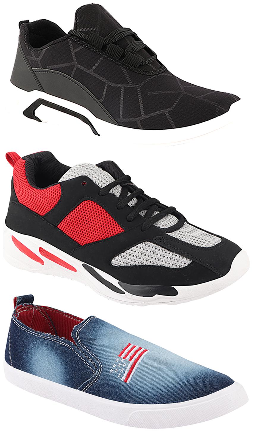 

Birde Men Multi-Color Casual Shoes - CASUAL SPORTS SNEAKERS RUNNNING SHOES - BRD-300-BLK-1220-334