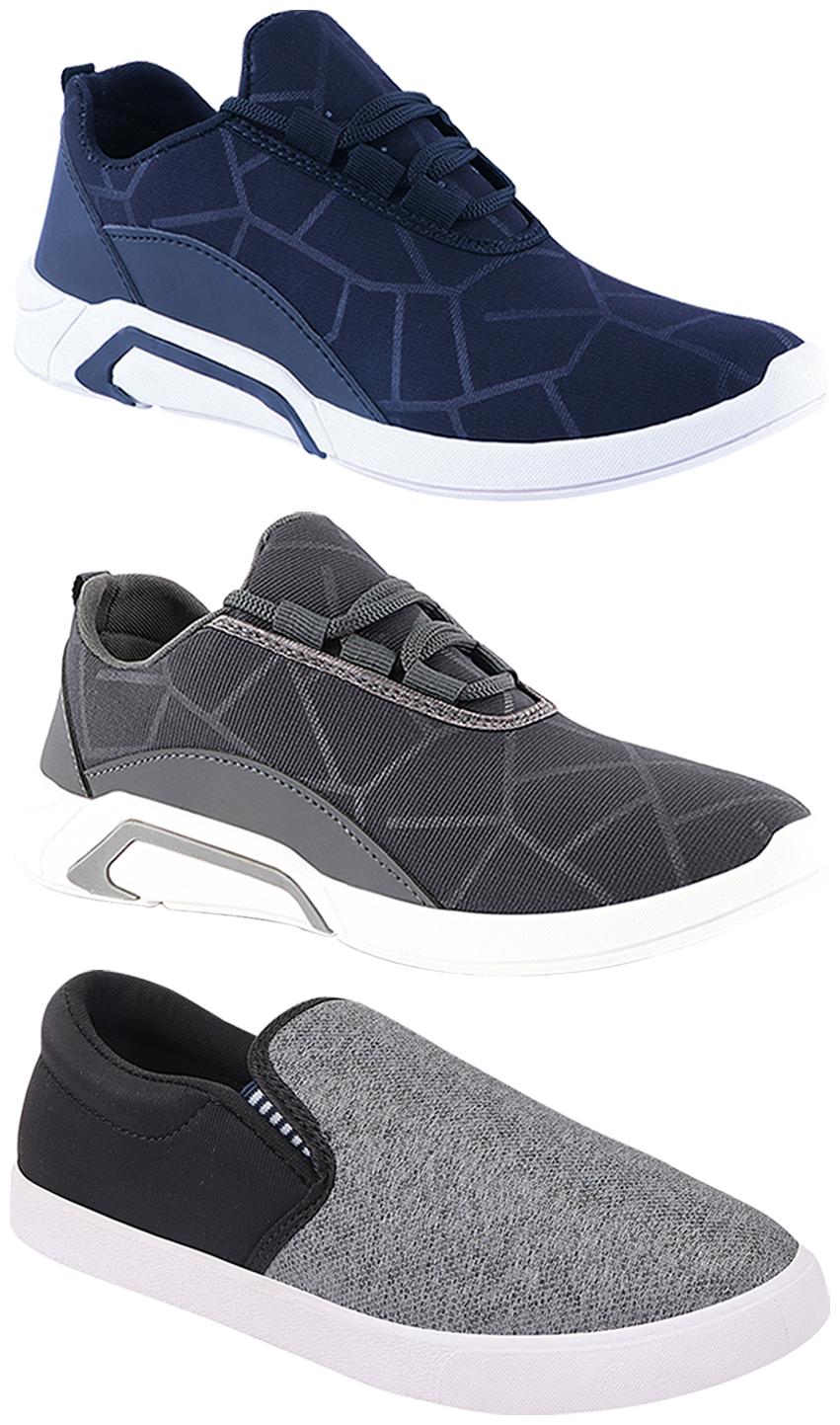 

Birde Men Multi-Color Casual Shoes - BRD-300-BLU-300-GRY-310-SLVR