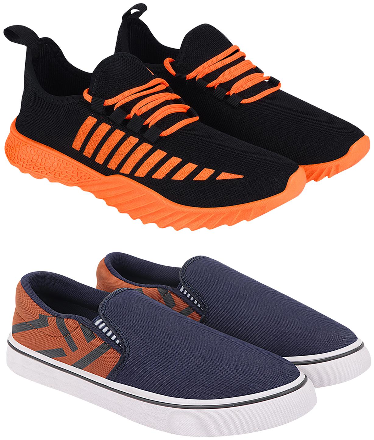 

Birde Multicolor Mesh Casual Shoes For Men (Pack of 2)