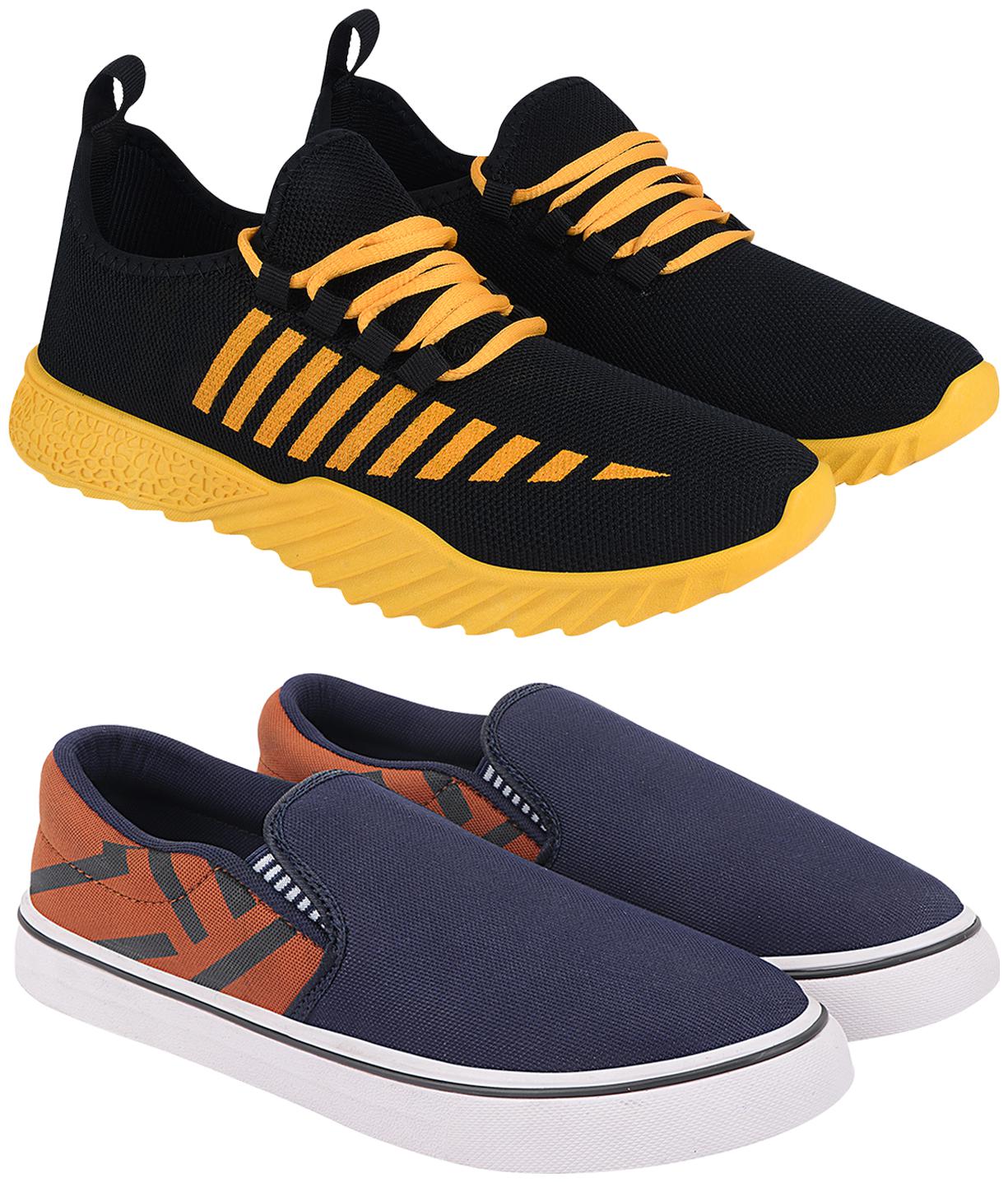 

Birde Multicolor Mesh Casual Shoes For Men (Pack of 2)