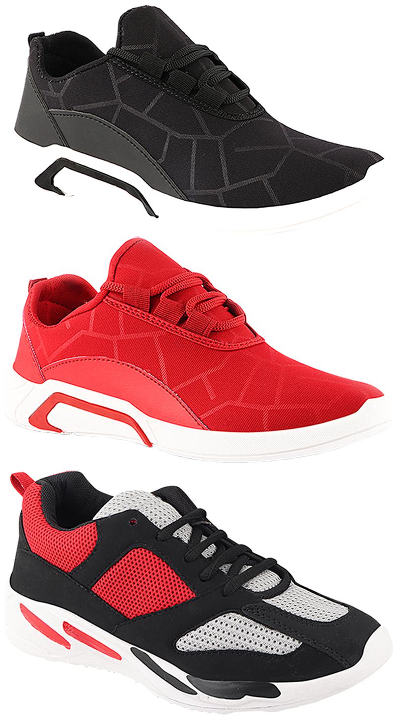 

Birde Men Multi-Color Casual Shoes - CASUAL SPORTS SNEAKERS RUNNNING SHOES - BRD-300-BLK-300-RED-334