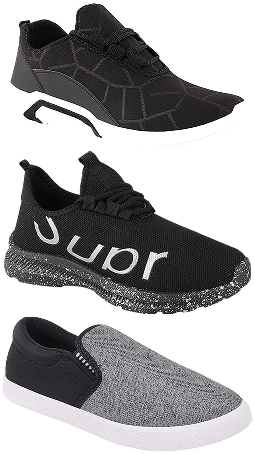 

Birde Men Multi-Color Casual Shoes - BRD-300-BLK-310-SLVR-369