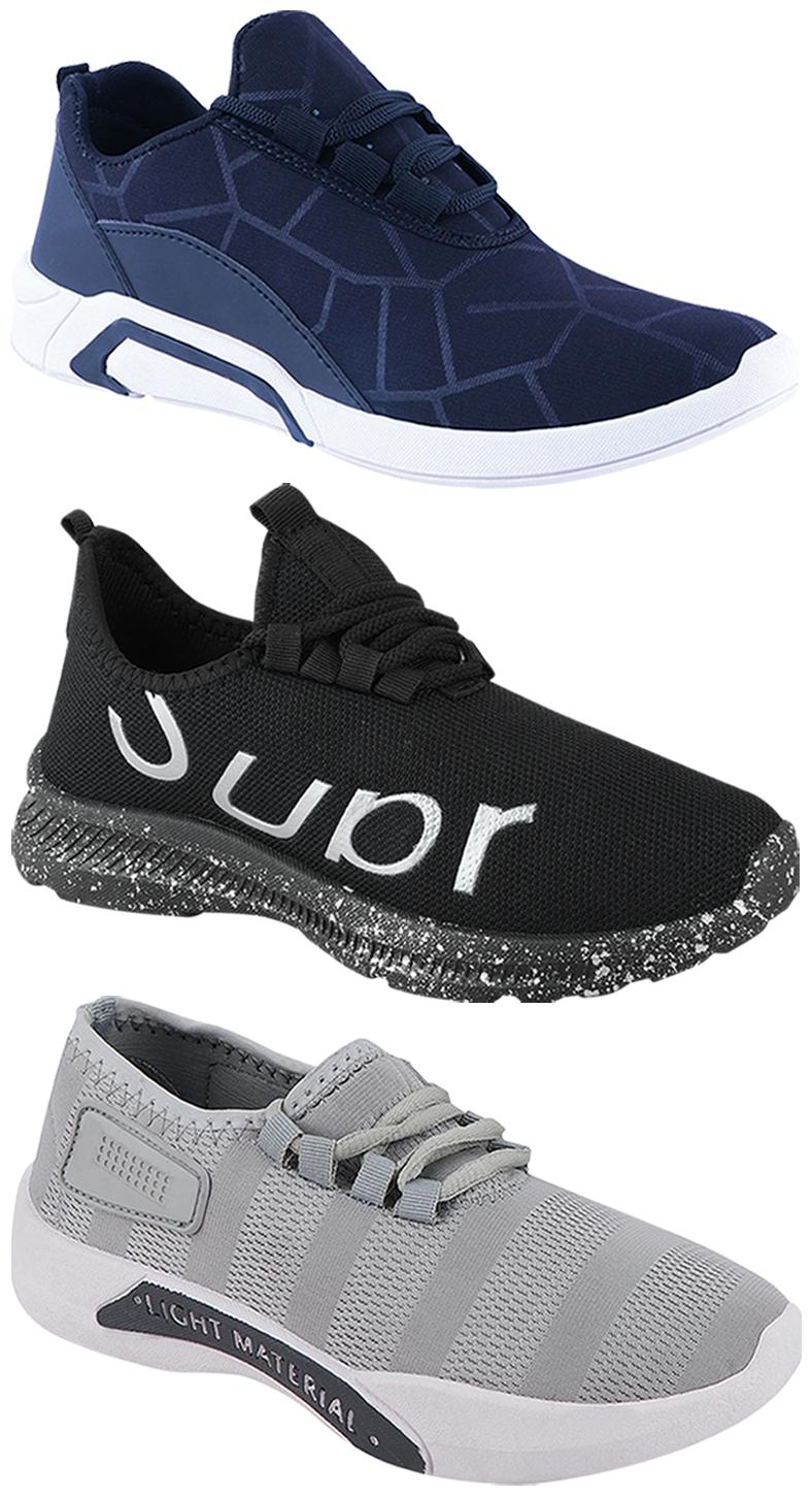 

Birde Men Multi-Color Casual Shoes - BRD-300-BLU-301-GRY-369