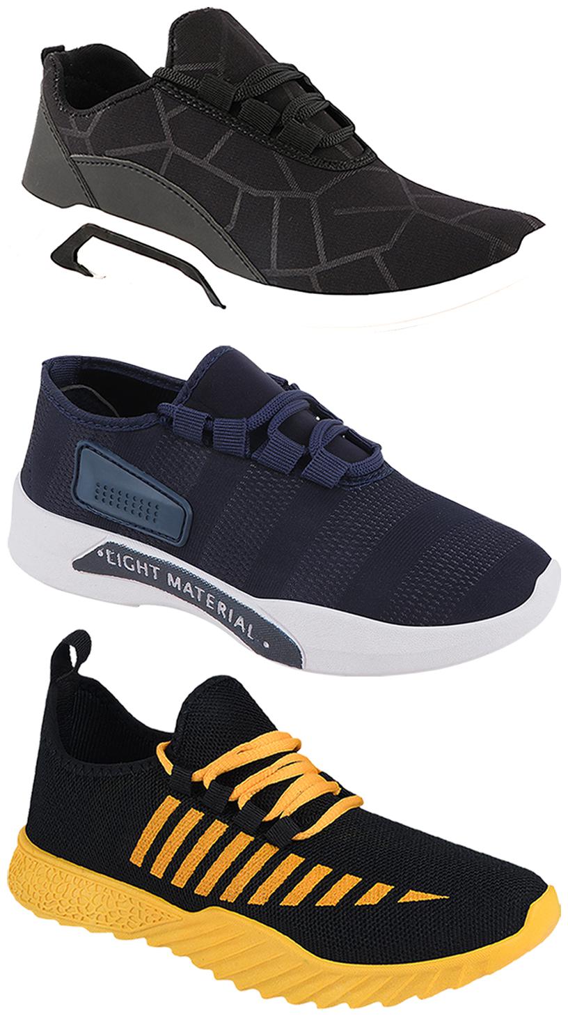 

Birde Men Multi-Color Casual Shoes - BRD-300-BLK-301-BLU-360