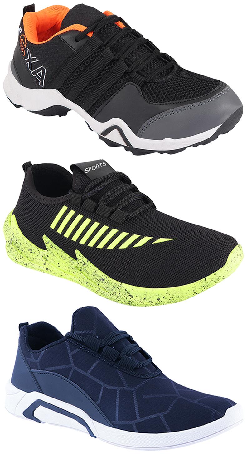 

Birde Men Multi-Color Casual Shoes - CASUAL SPORTS SNEAKERS RUNNNING SHOES - BRD-300-BLU AX-3-324-PGRN