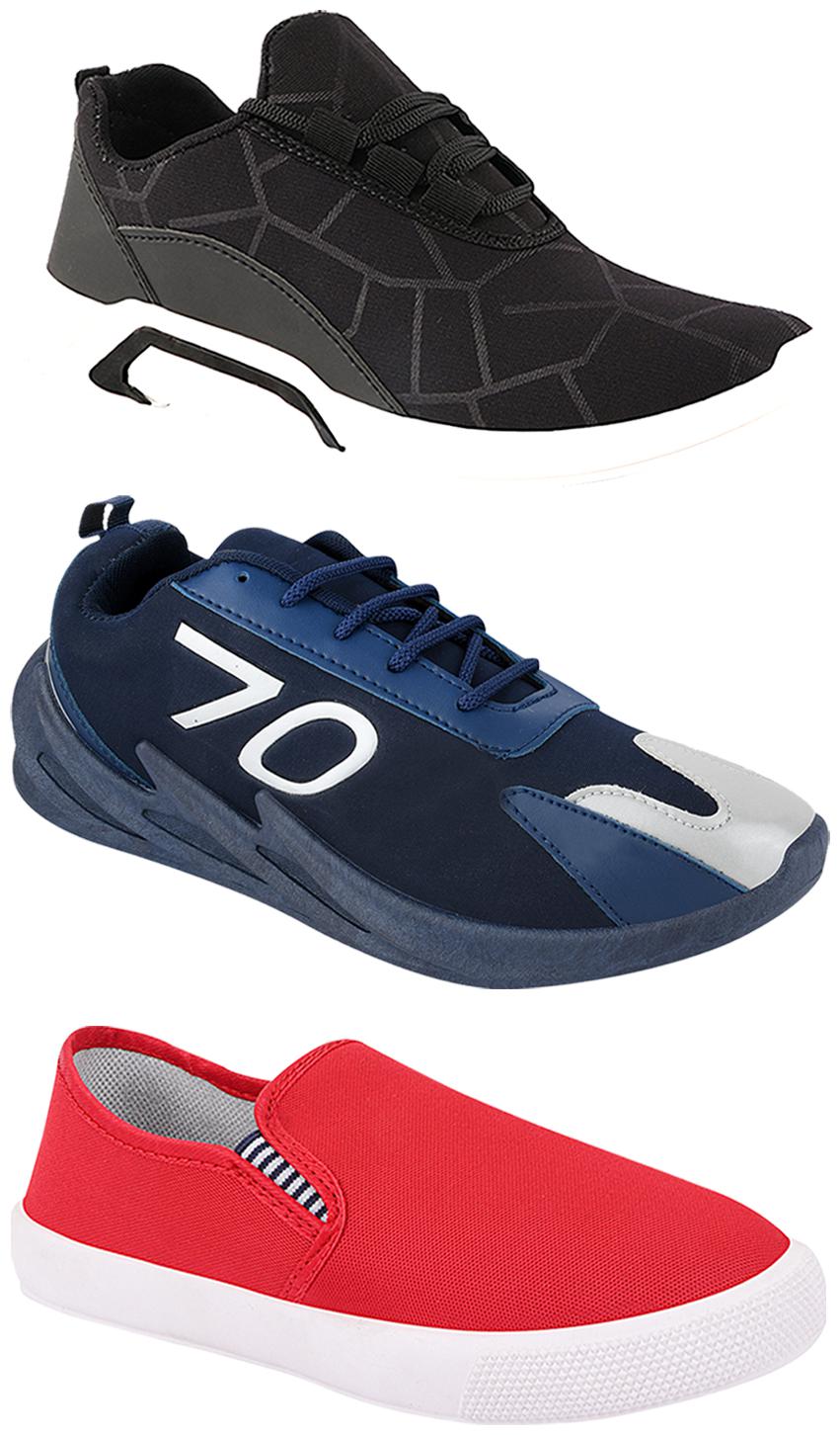 

Birde Men Multi-Color Casual Shoes - CASUAL SPORTS SNEAKERS RUNNNING SHOES - BRD-300-BLK-309-RD-351