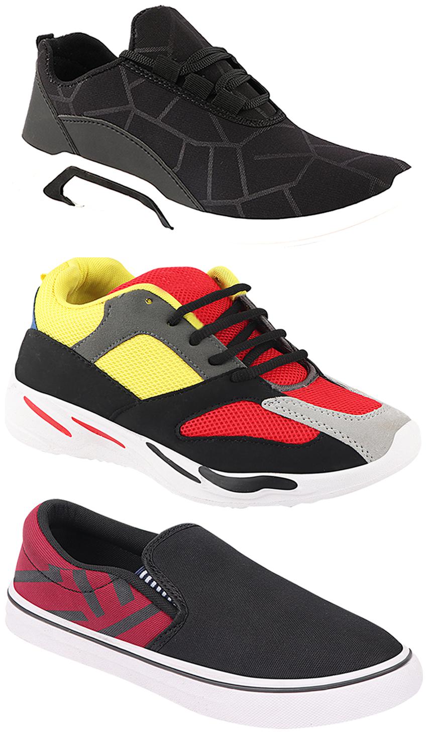 

Birde Men Multi-Color Casual Shoes - CASUAL SPORTS SNEAKERS RUNNNING SHOES - BRD-300-BLK-308-MRN-333