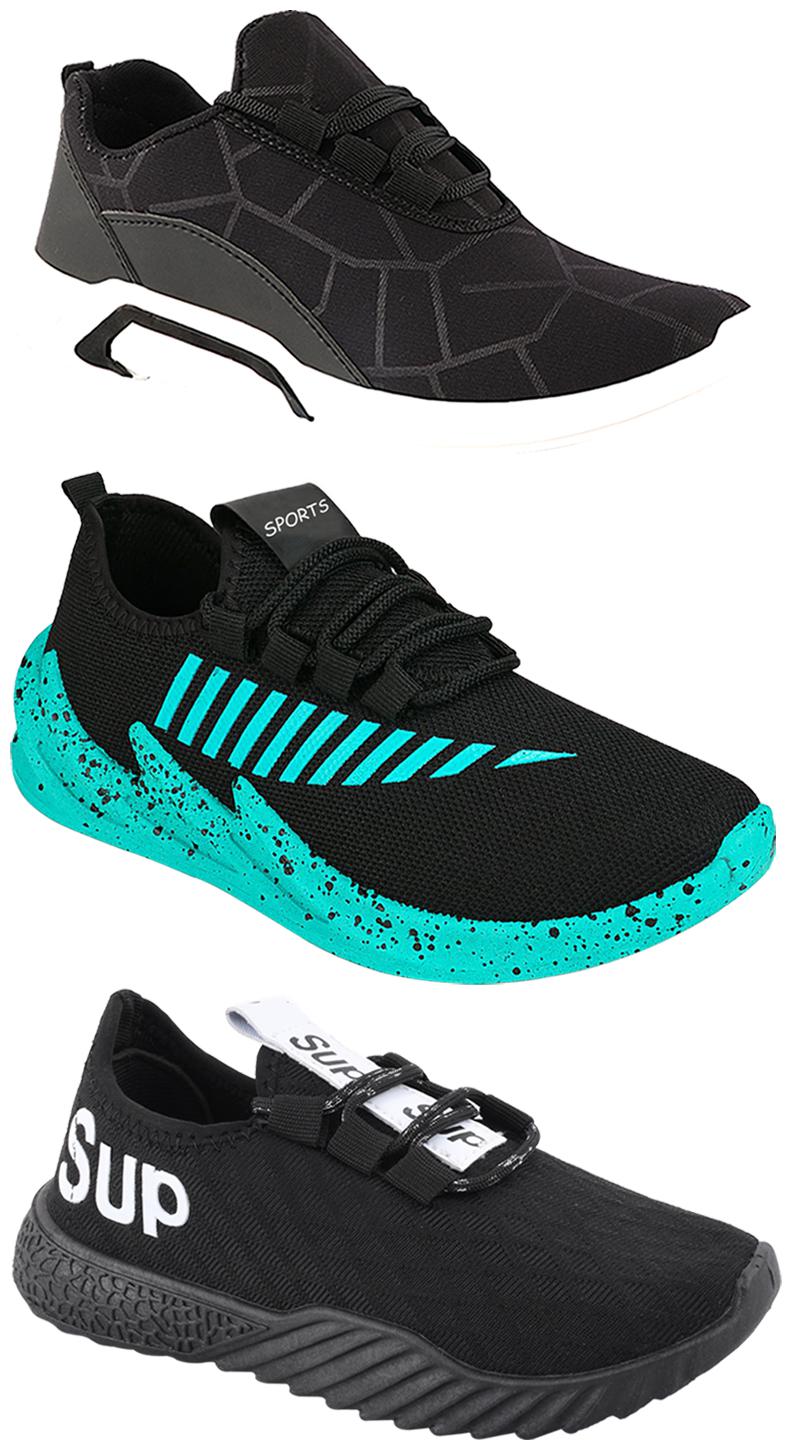 

Birde Men Multi-Color Casual Shoes - CASUAL SPORTS SNEAKERS RUNNNING SHOES - BRD-300-BLK-324-SGRN-384