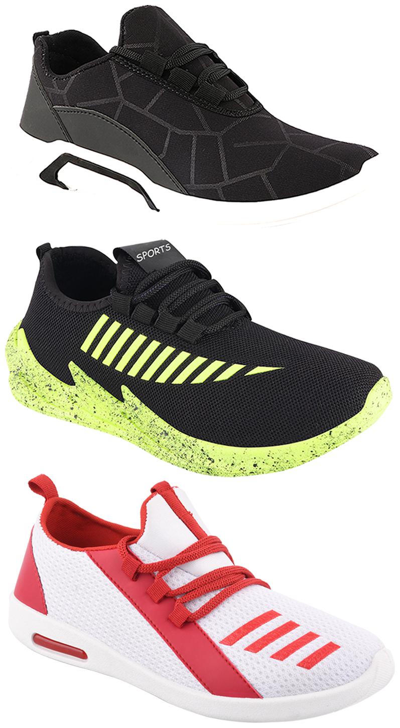 

Birde Men Multi-Color Casual Shoes - CASUAL SPORTS SNEAKERS RUNNNING SHOES - BRD-300-BLK-324-PGRN-374