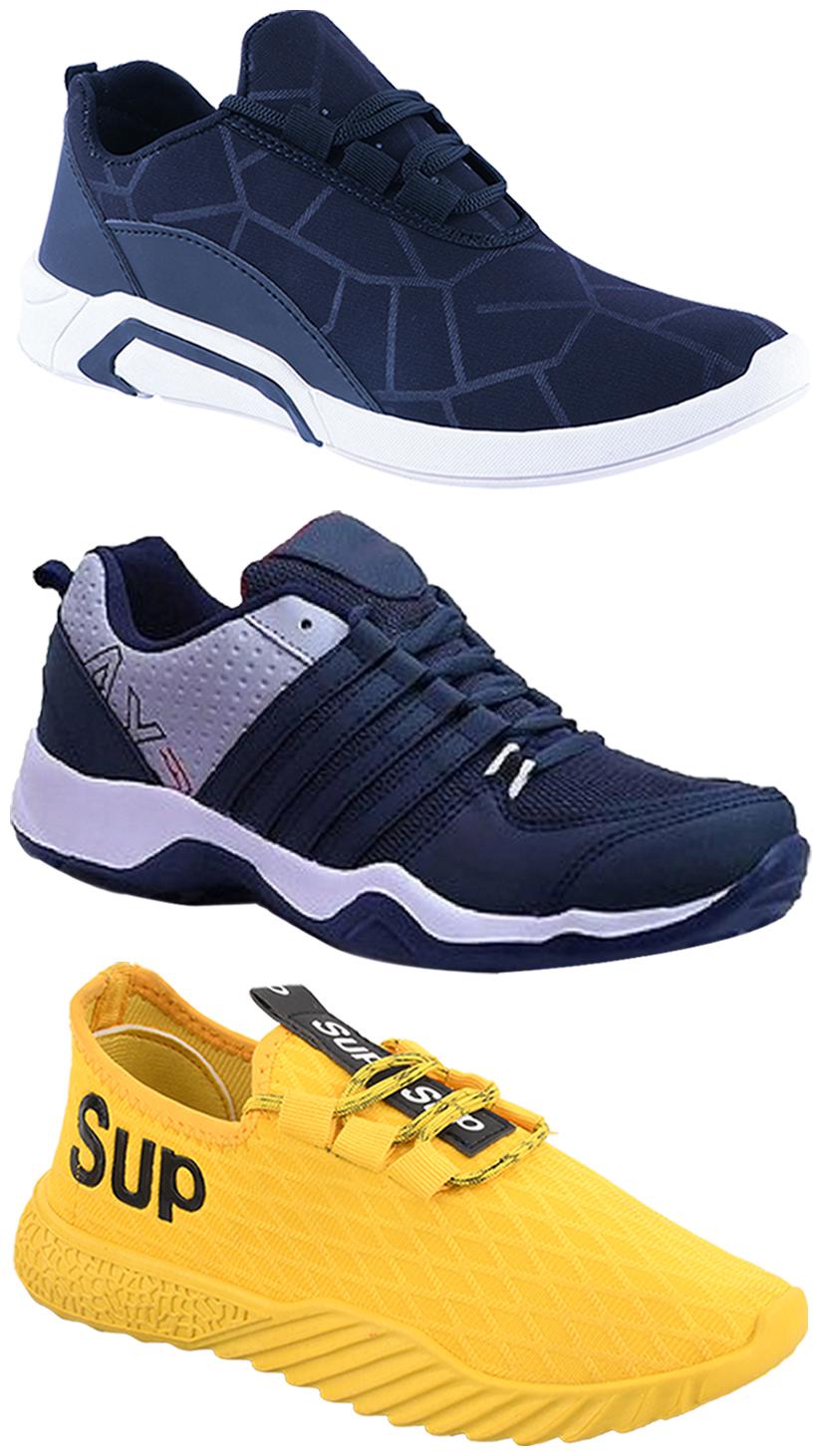 

Birde Men Multi-Color Casual Shoes - CASUAL SPORTS SNEAKERS RUNNNING SHOES - BRD-300-BLU AX-1-383