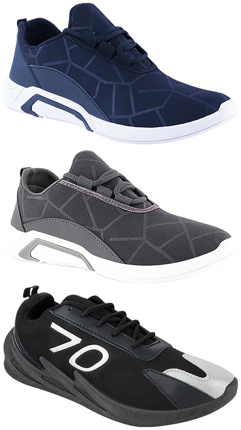 

Birde Men Multi-Color Casual Shoes - CASUAL SPORTS SNEAKERS RUNNNING SHOES - BRD-300-BLU-300-GRY-350